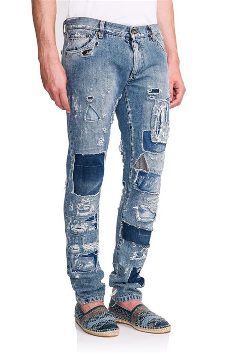 dolce gabbana mens jeans at saks|Dolce & Gabbana denim jeans.